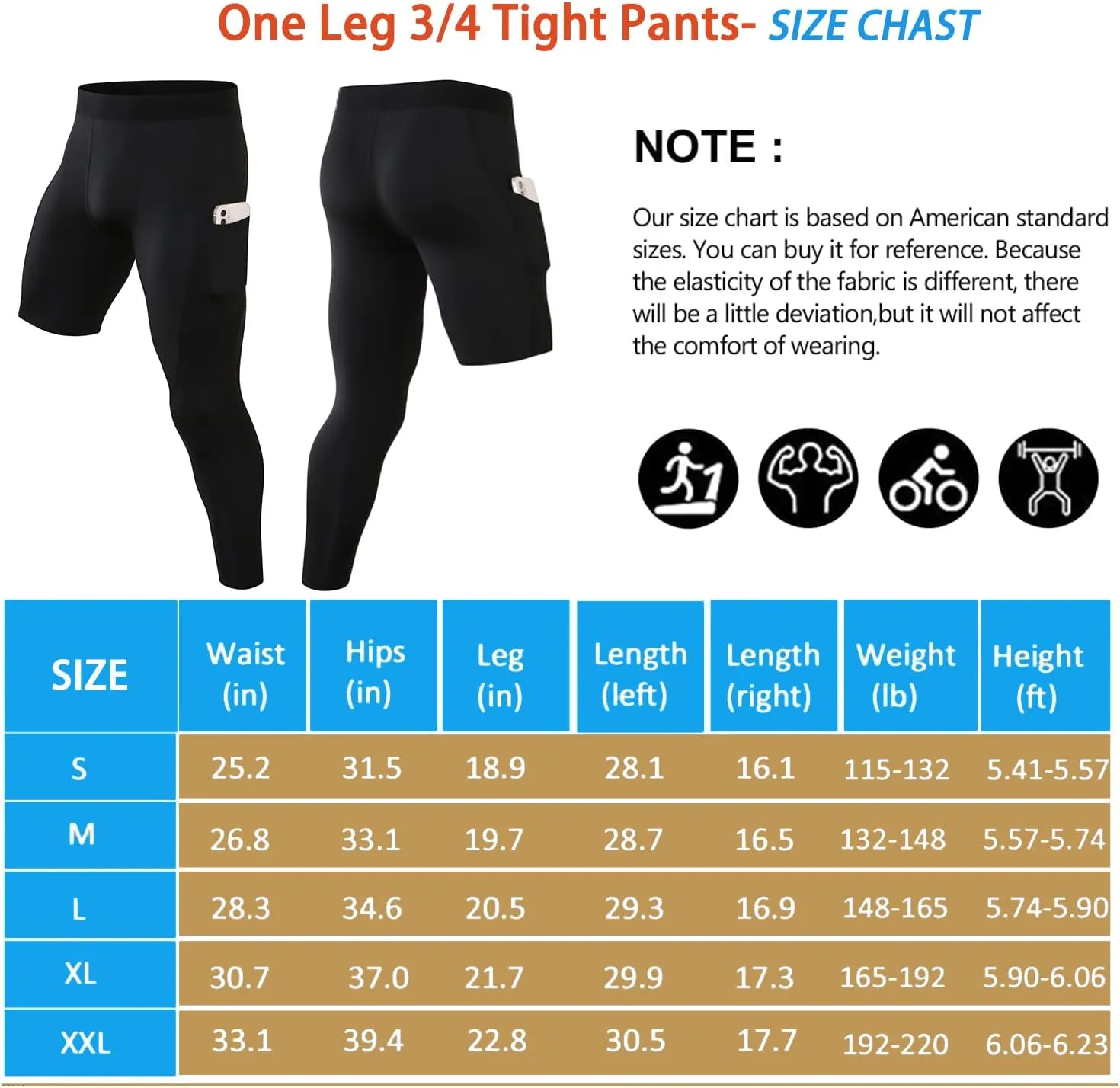 SPVISE 1 or 3 Pack 3/4 Compression Pants Men Athletic Gym Capri Leggings Running Tights Dry Fit Basketball Sports Base Layer