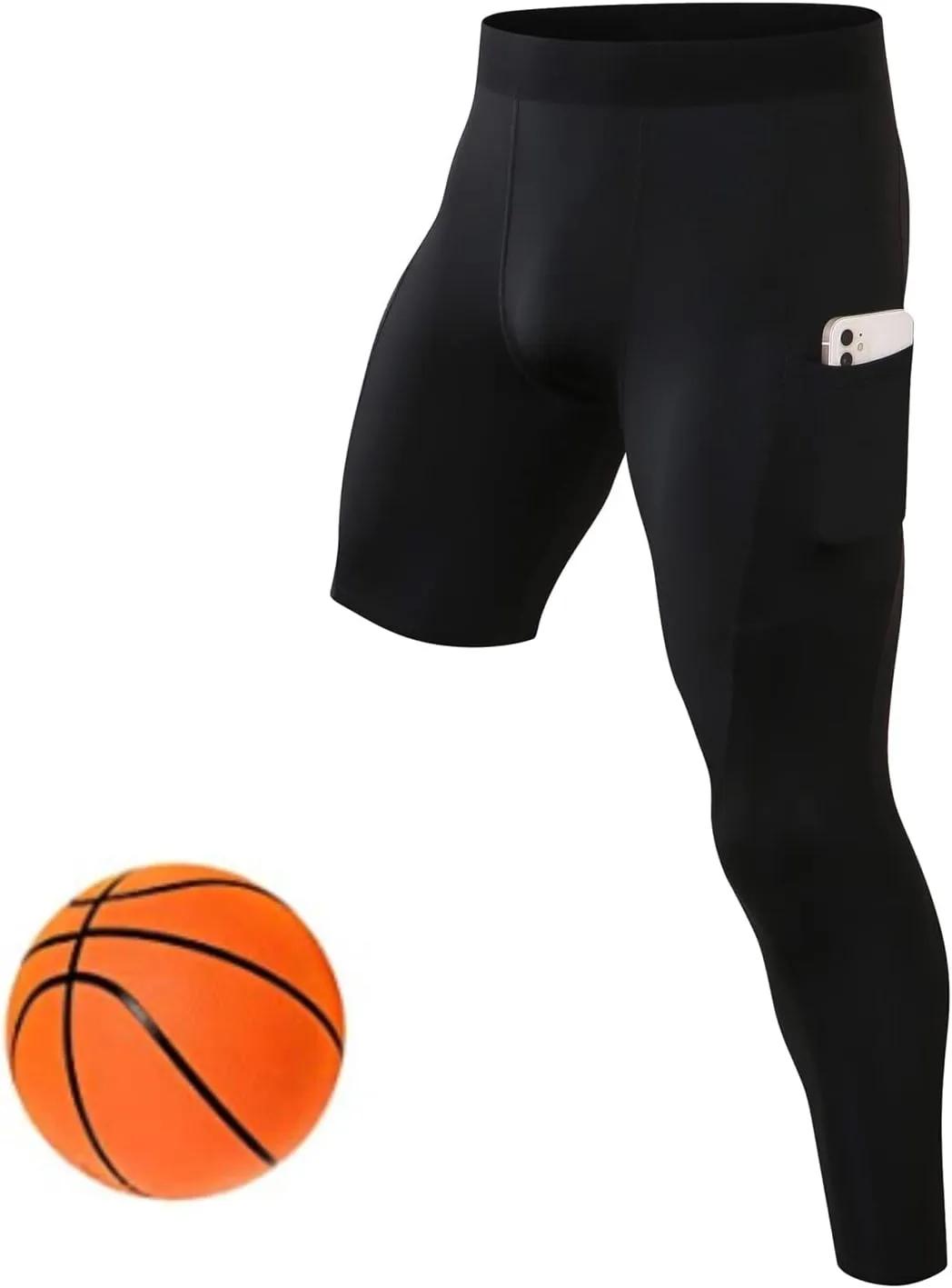 SPVISE 1 or 3 Pack 3/4 Compression Pants Men Athletic Gym Capri Leggings Running Tights Dry Fit Basketball Sports Base Layer