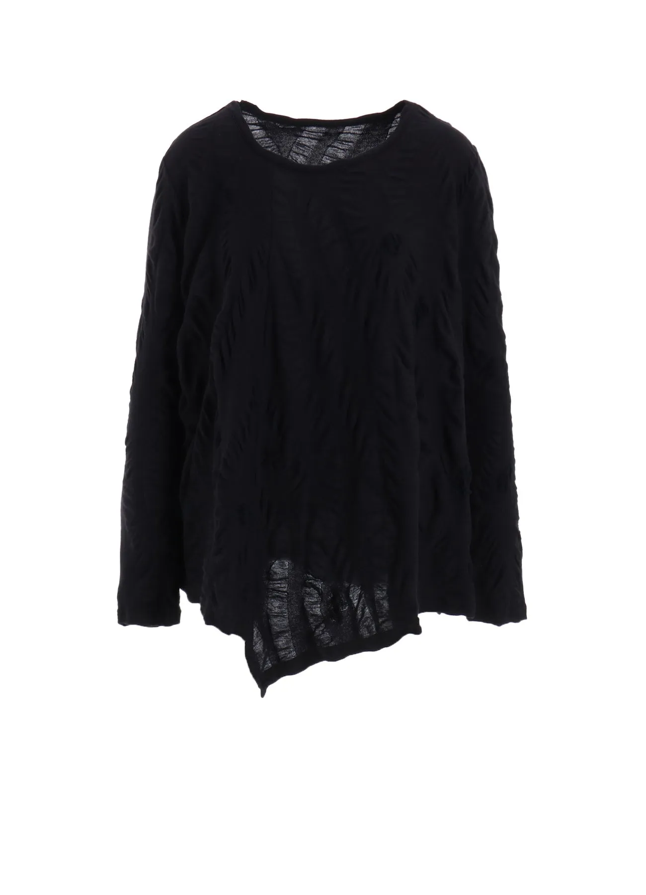 SQUARE CUT JQ ROUND NECK FLARE LONG SLEEVE