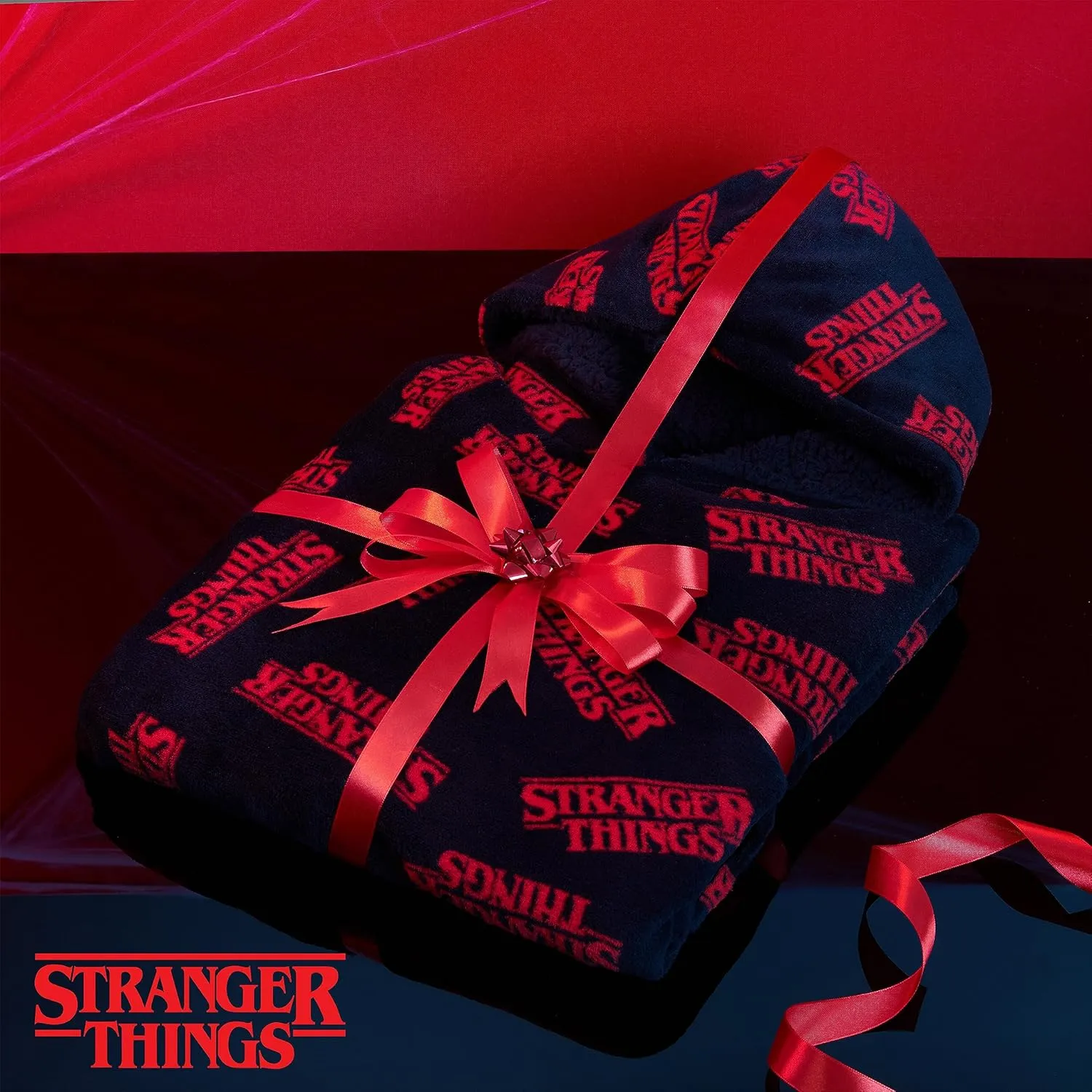 Stranger Things Blanket Hoodie for Adults and Teenagers - Cosy Oversized Fleece Hoodie One Size Sherpa Hood - Gifts for Her