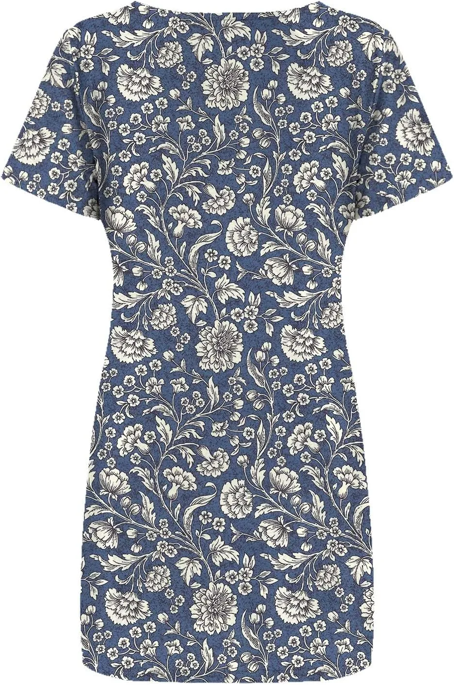 Summer Dresses for Women 2023 Casual Floral Crew Neck A-line Short Sleeve Sundresses for Beach Vacation