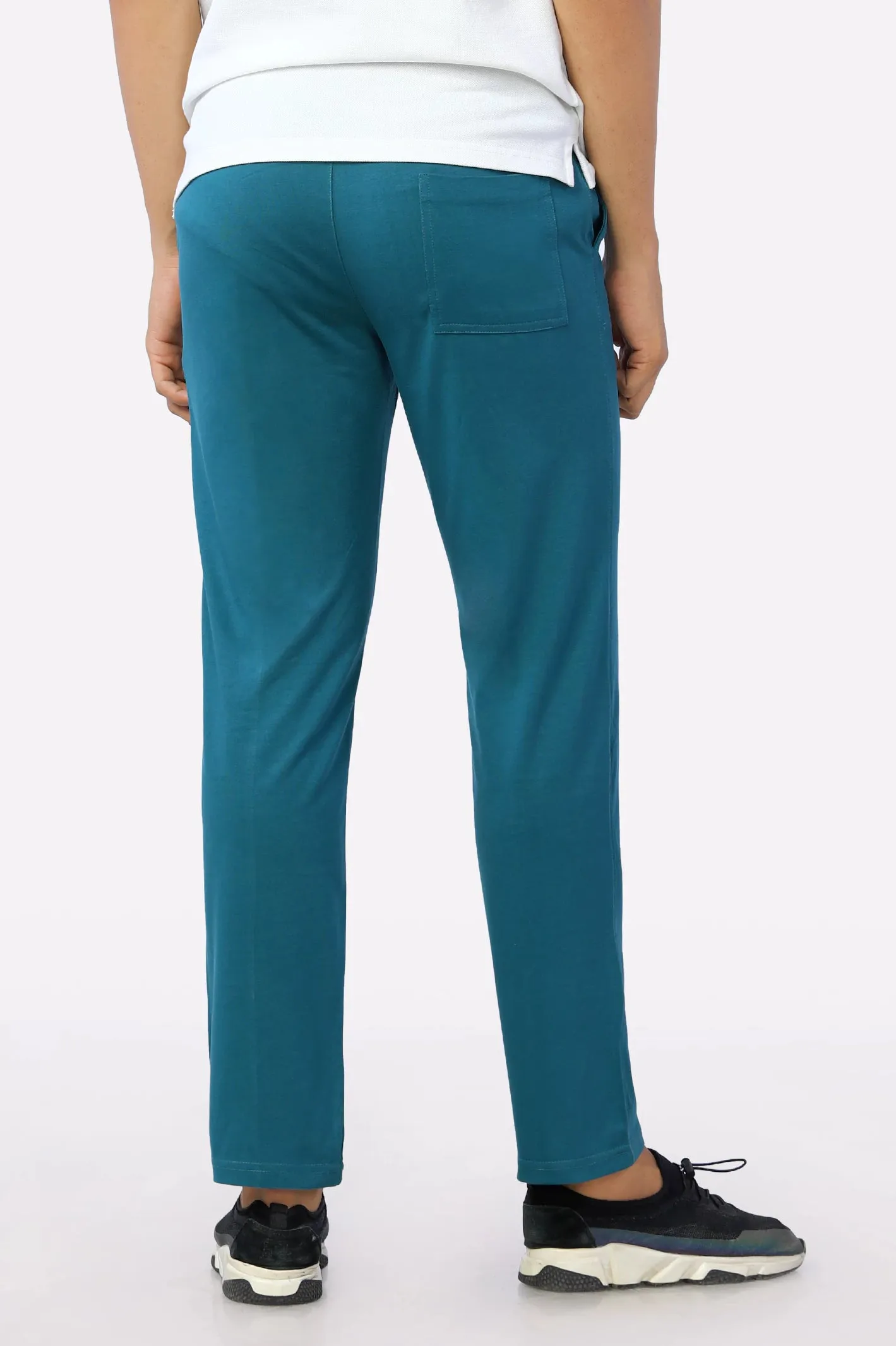 Teal Causal Knitted Trouser