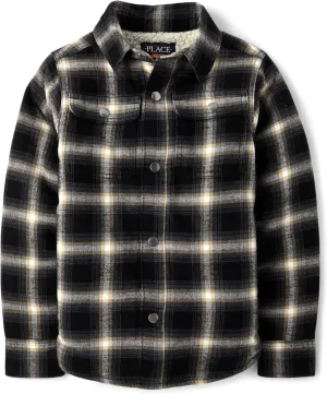 The Children's Place Boys' Sherpa Lined Everday Shacket