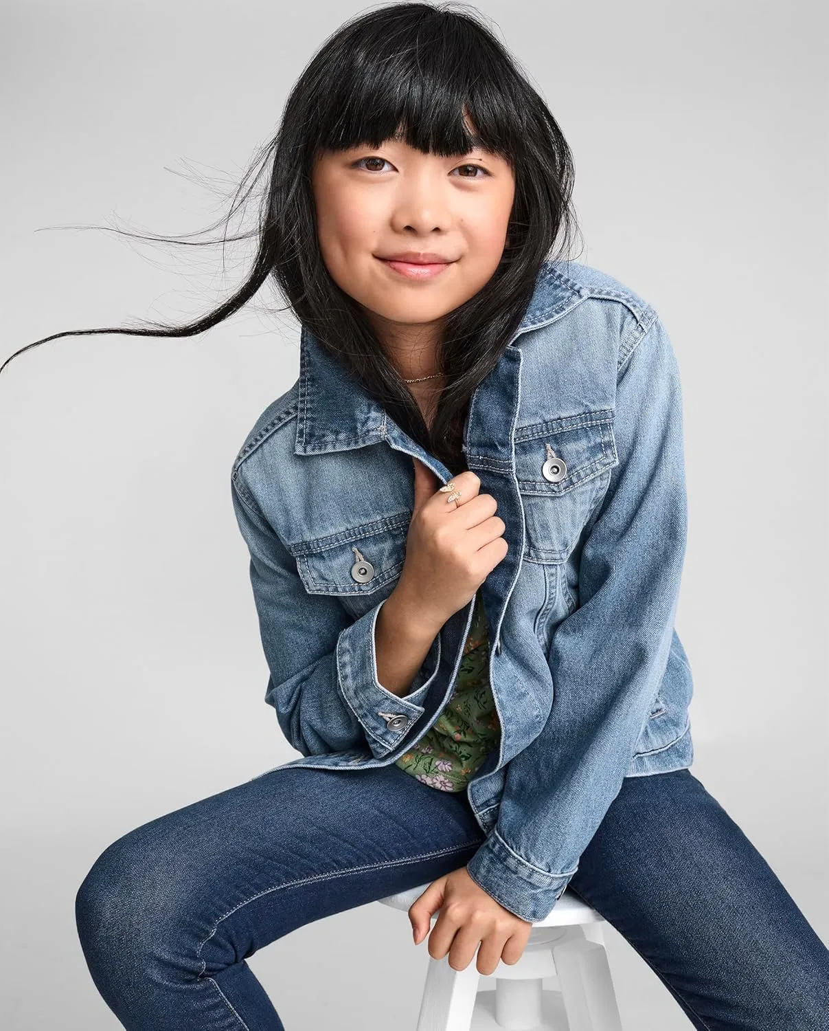 The Children's Place Girls' Basic Denim Jacket