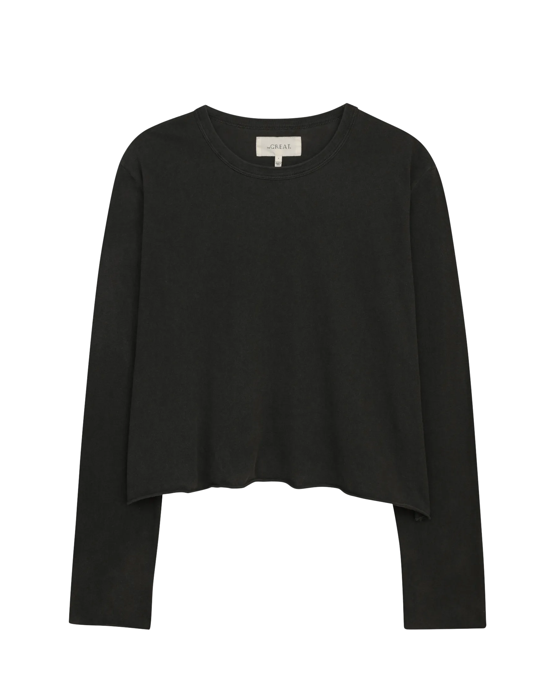 The Long Sleeve Crop Tee. -- Almost Black