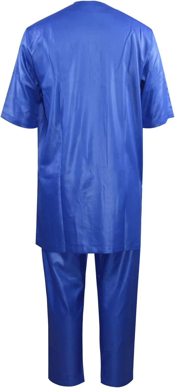 TIDOIRSA Dashiki for Men,Embroidery African Mens Clothing Dashiki Shirts and Pants Outfits 3 Pieces Set