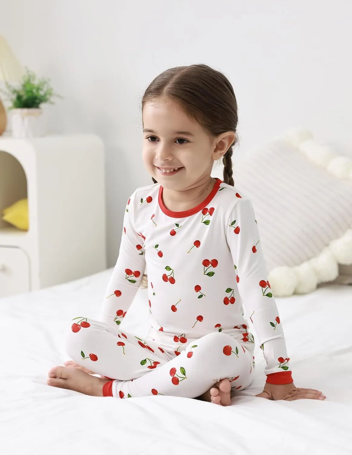Toddler Boys Girls Pajama Set 2-Piece Kids Sleepwear Pjs Unisex Cute Soft Long Sleeve Pajamas Sets