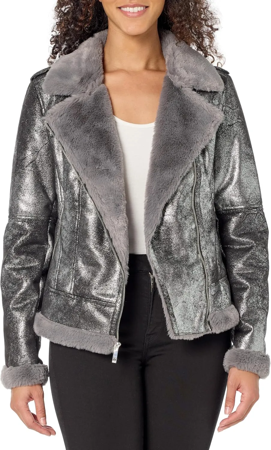 Tommy Hilfiger Women's Sportswear Moto Jacket,Black,X-Large