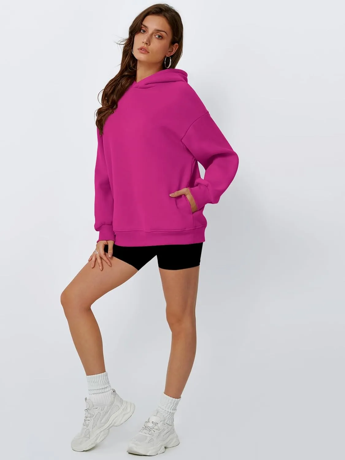 Trendy Queen Womens Oversized Hoodies Fleece Hooded Sweatshirts Casual Pullover Fall Winter Outfits Long Sleeve Tops 2025