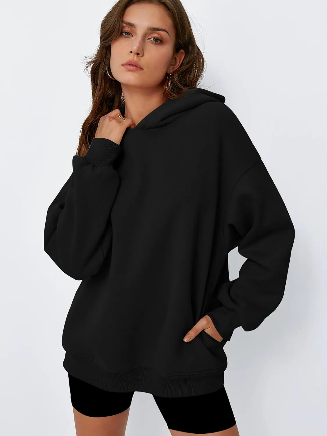 Trendy Queen Womens Oversized Hoodies Fleece Hooded Sweatshirts Casual Pullover Fall Winter Outfits Long Sleeve Tops 2025