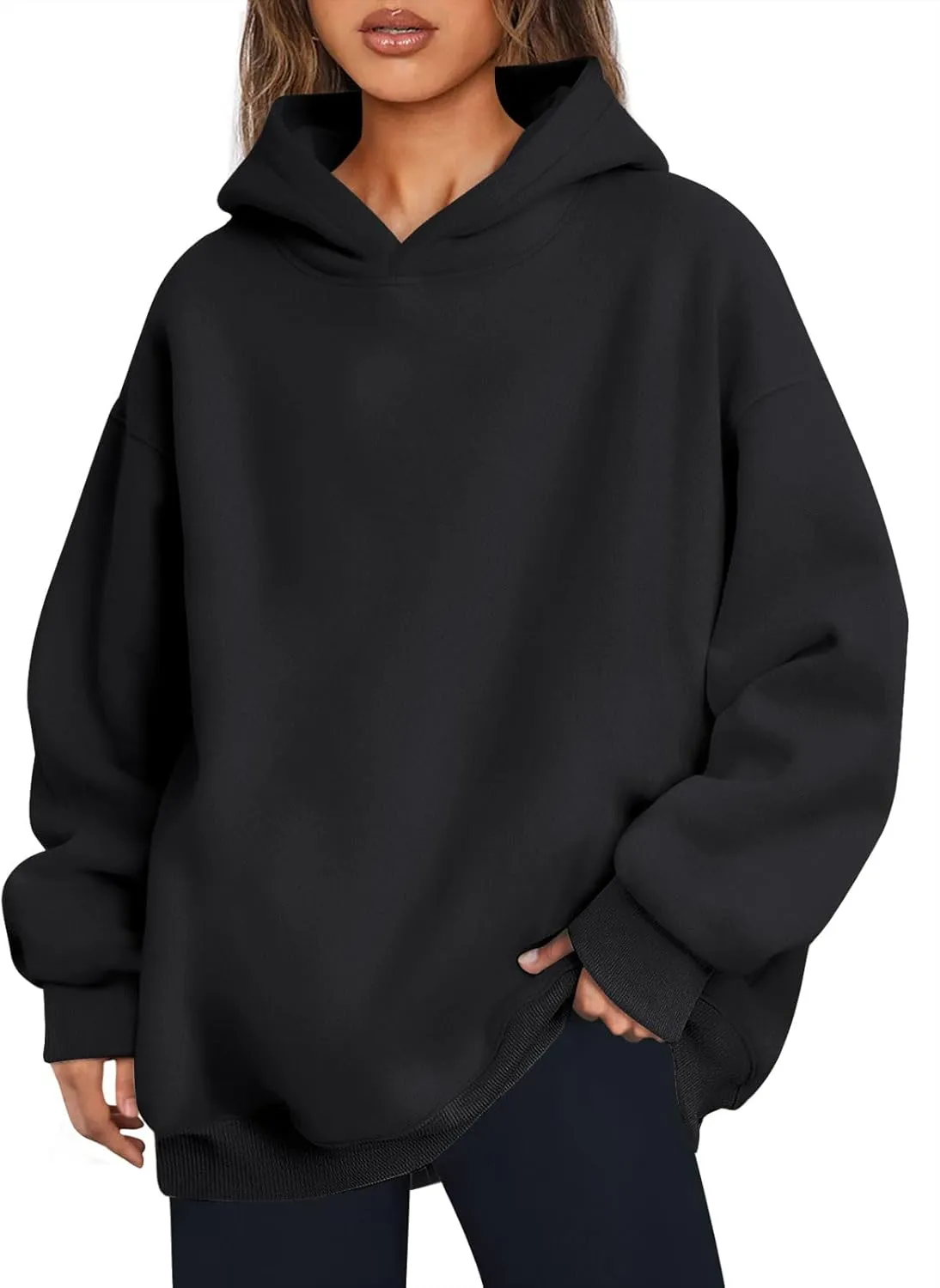 Trendy Queen Womens Oversized Hoodies Fleece Hooded Sweatshirts Casual Pullover Fall Winter Outfits Long Sleeve Tops 2025