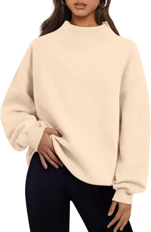 Trendy Queen Womens Oversized Sweatshirts Turtleneck Pullover Long Sleeve Hoodies Tops Fall Fashion Outfits 2025 Clothes