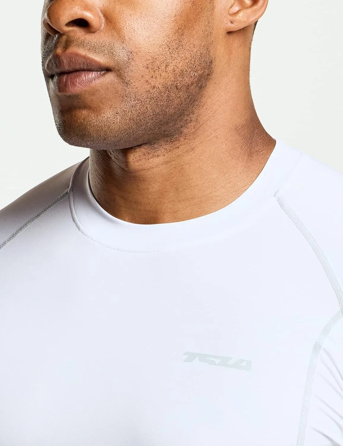 TSLA Men's UPF 50  Compression Shirts, Cool Dry Long Sleeve Athletic Tops, Sports Baselayer Workout Shirt