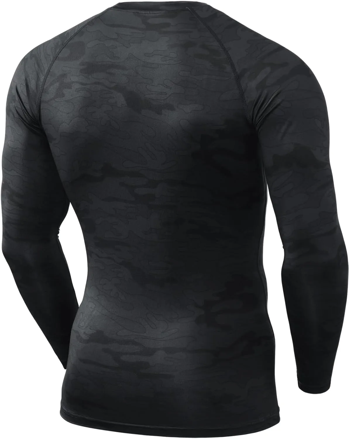 TSLA Men's UPF 50  Compression Shirts, Cool Dry Long Sleeve Athletic Tops, Sports Baselayer Workout Shirt