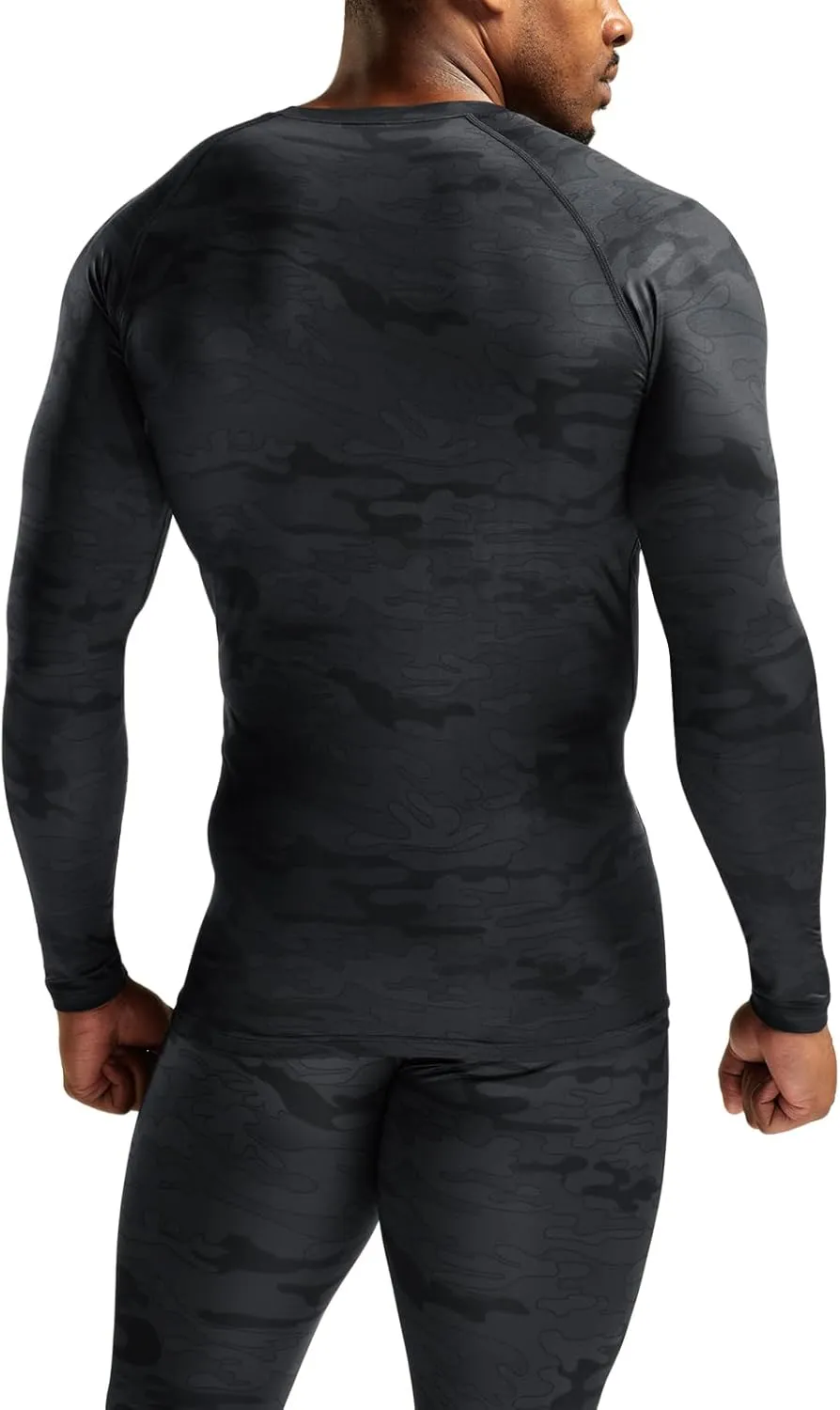 TSLA Men's UPF 50  Compression Shirts, Cool Dry Long Sleeve Athletic Tops, Sports Baselayer Workout Shirt