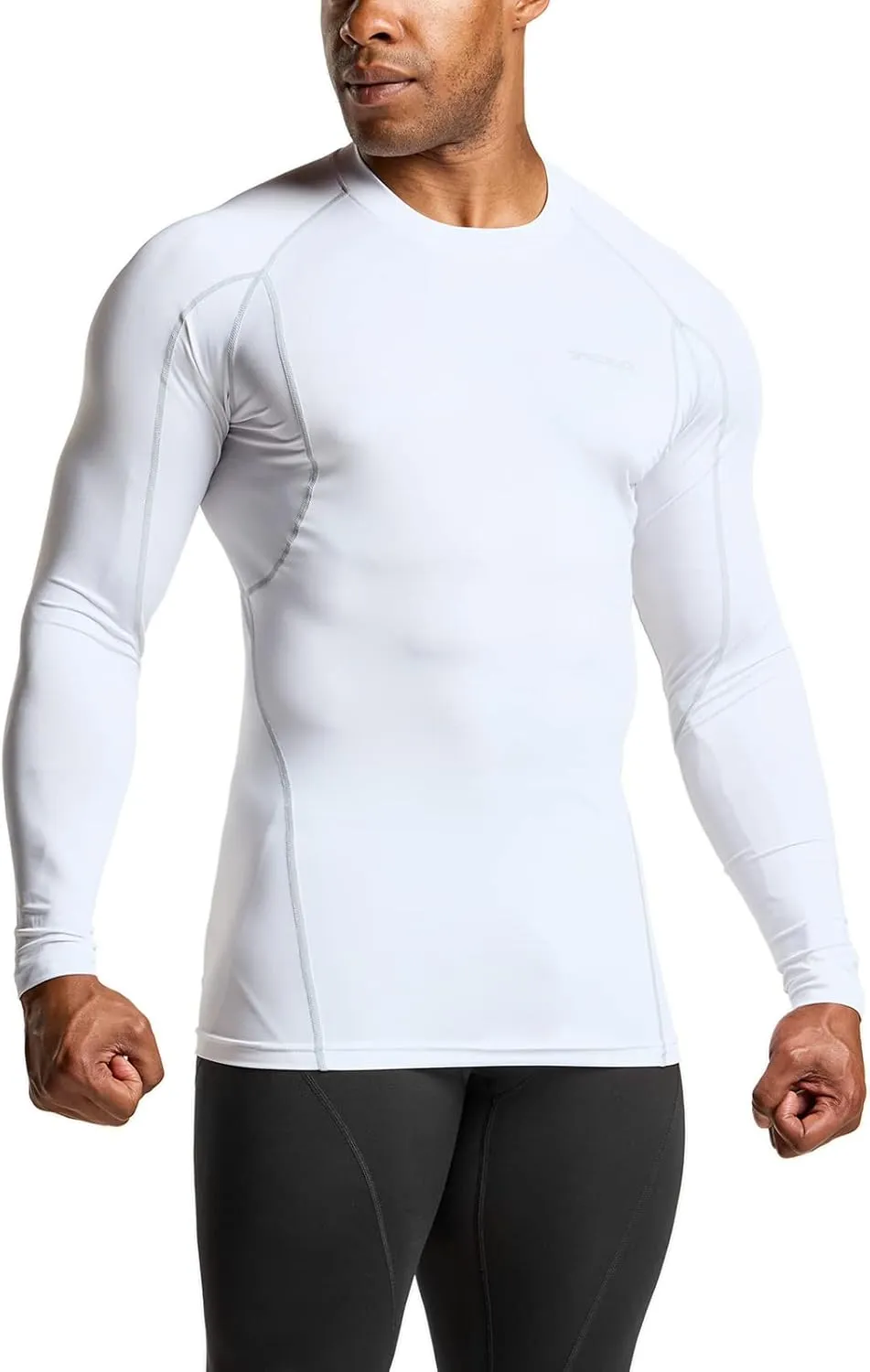 TSLA Men's UPF 50  Compression Shirts, Cool Dry Long Sleeve Athletic Tops, Sports Baselayer Workout Shirt