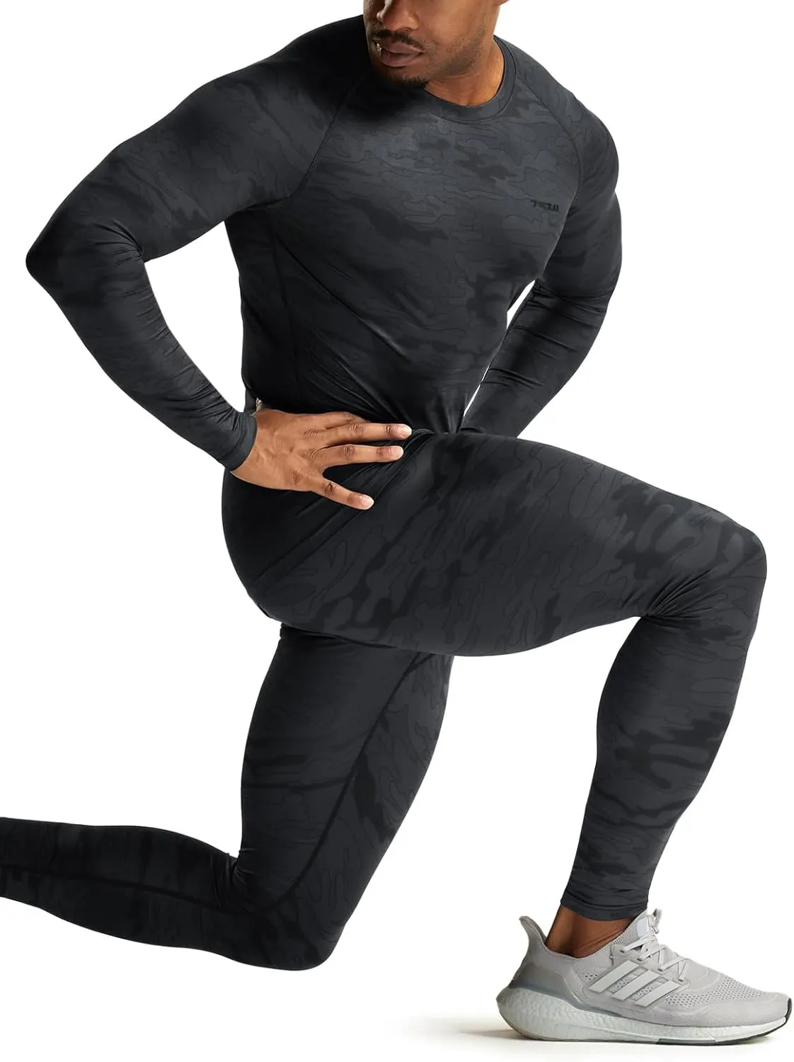 TSLA Men's UPF 50  Compression Shirts, Cool Dry Long Sleeve Athletic Tops, Sports Baselayer Workout Shirt