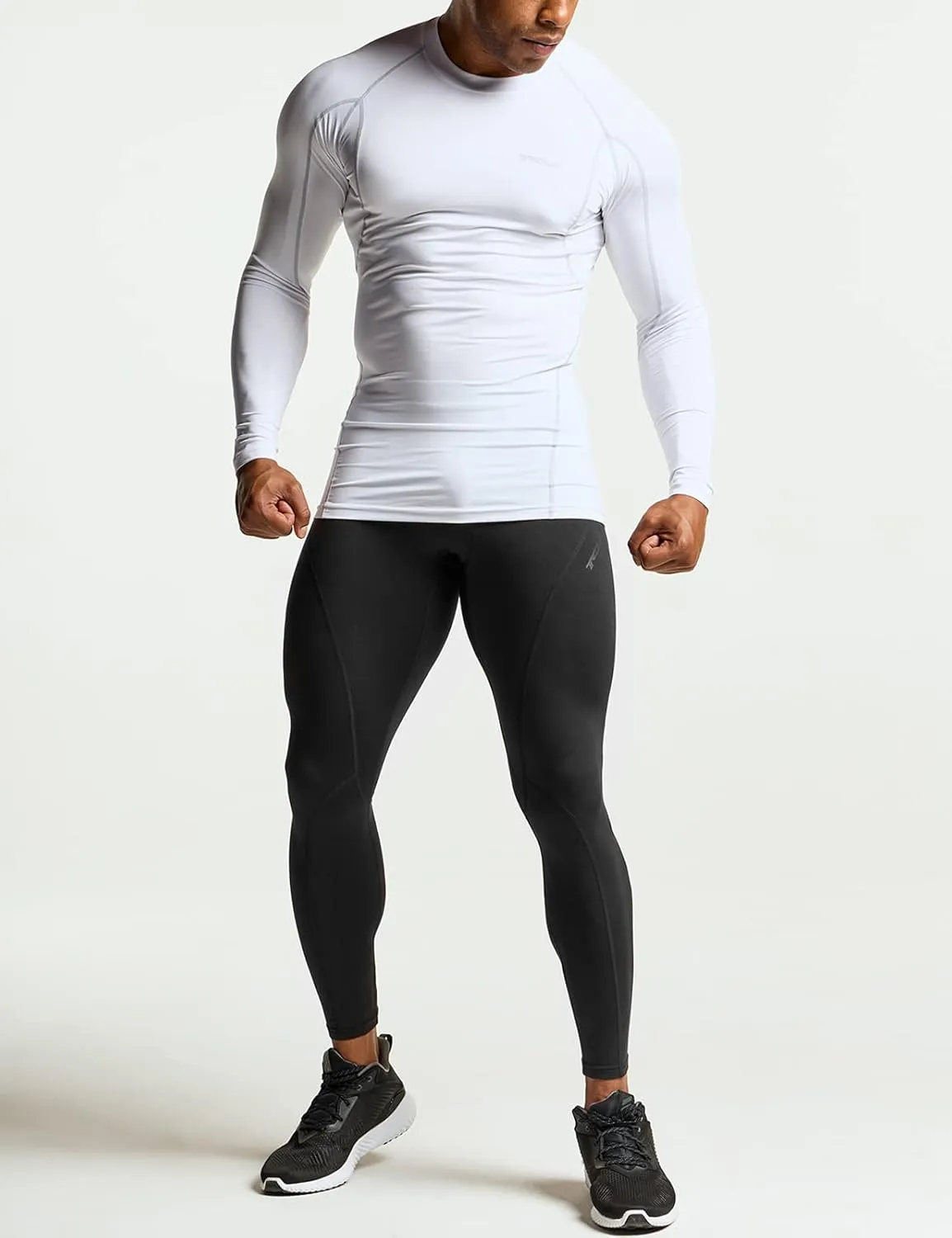 TSLA Men's UPF 50  Compression Shirts, Cool Dry Long Sleeve Athletic Tops, Sports Baselayer Workout Shirt
