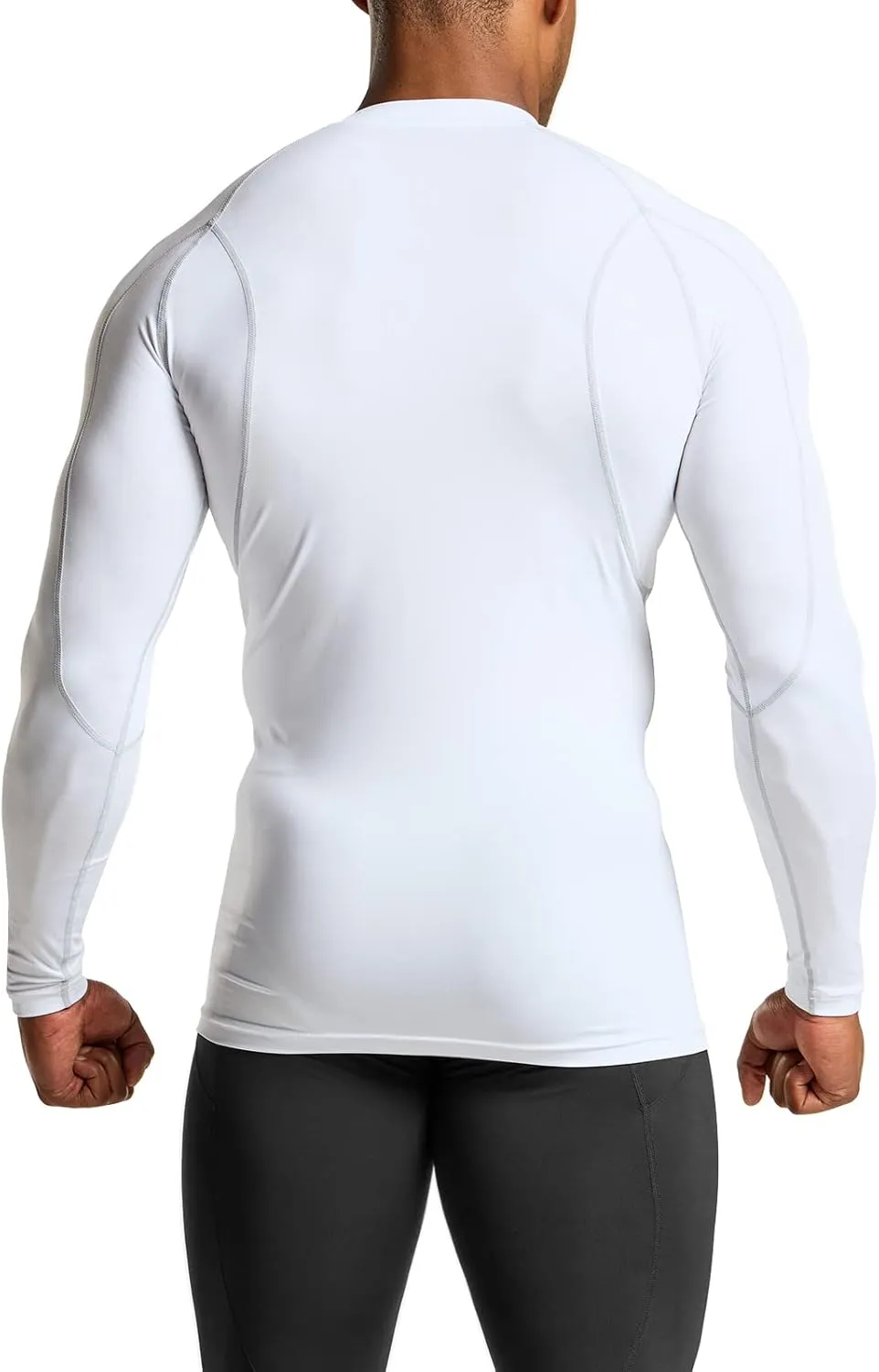 TSLA Men's UPF 50  Compression Shirts, Cool Dry Long Sleeve Athletic Tops, Sports Baselayer Workout Shirt
