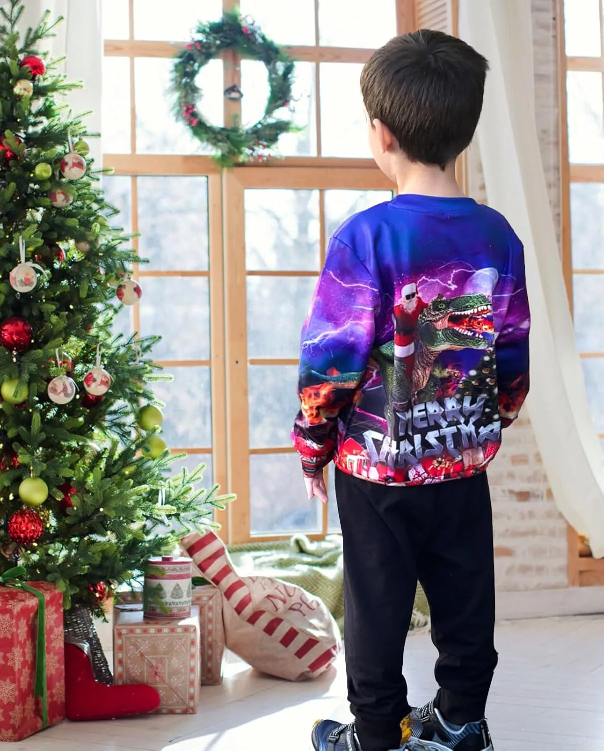 TUONROAD 6-16T Boys Girls Ugly Christmas Sweatshirt Kids Fleece Xmas Sweater Pullover Shirts for Teens