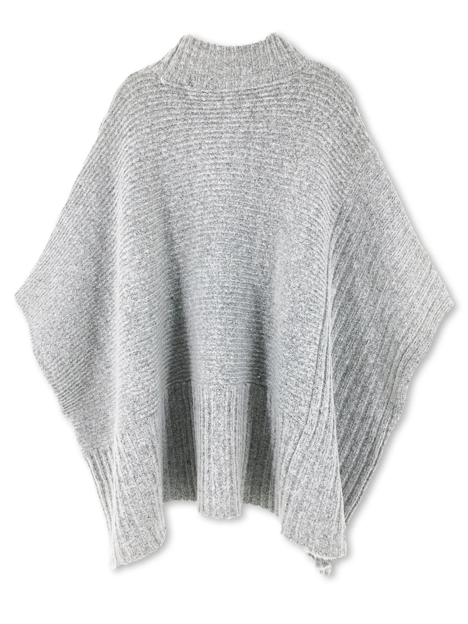 Turtleneck Poncho Pullover Sweater