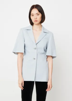 Twill Suiting Short Sleeve Blazer