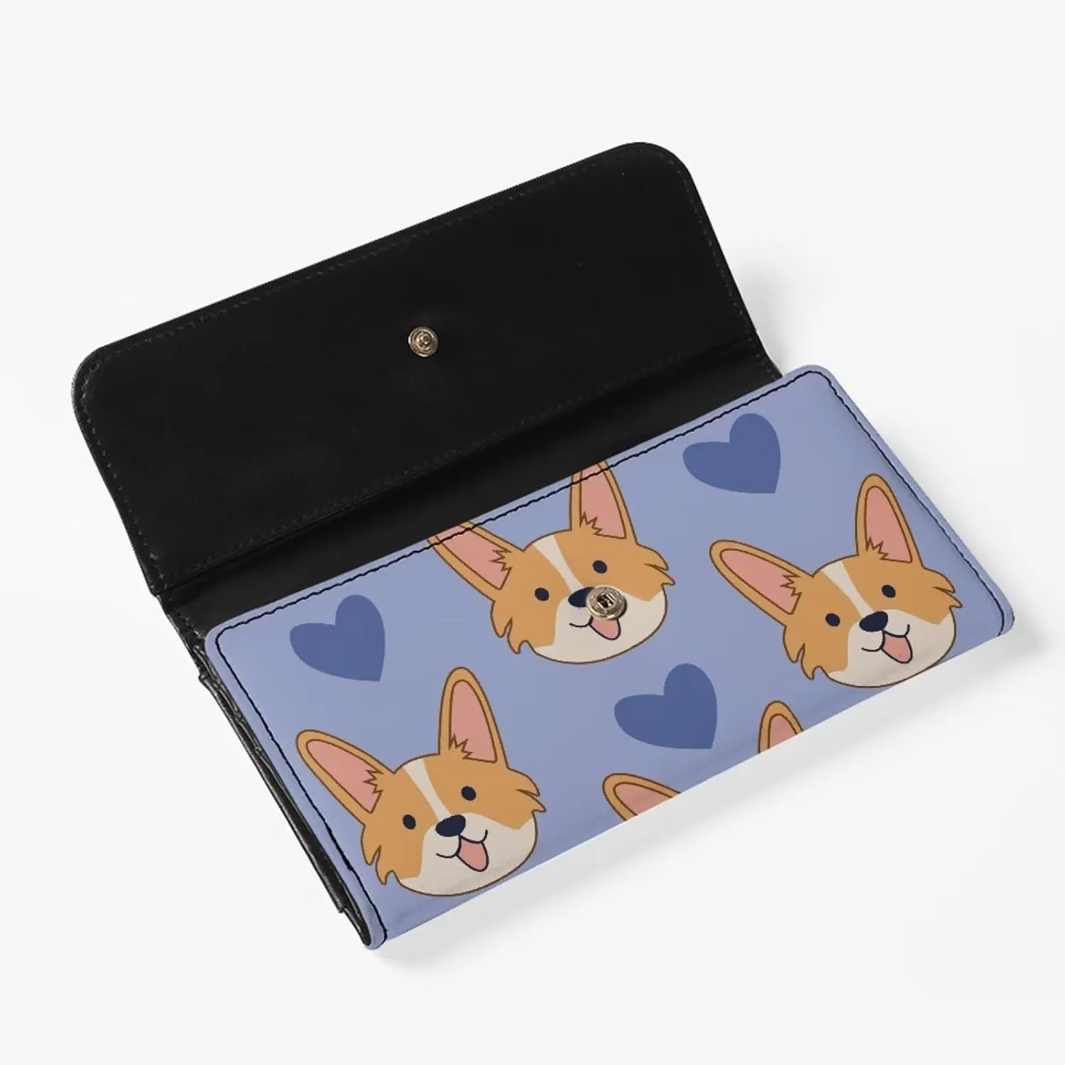 Uasibuni Cute Dogs Credit Card Wallet Bifold Wallet with 12 Card Slots