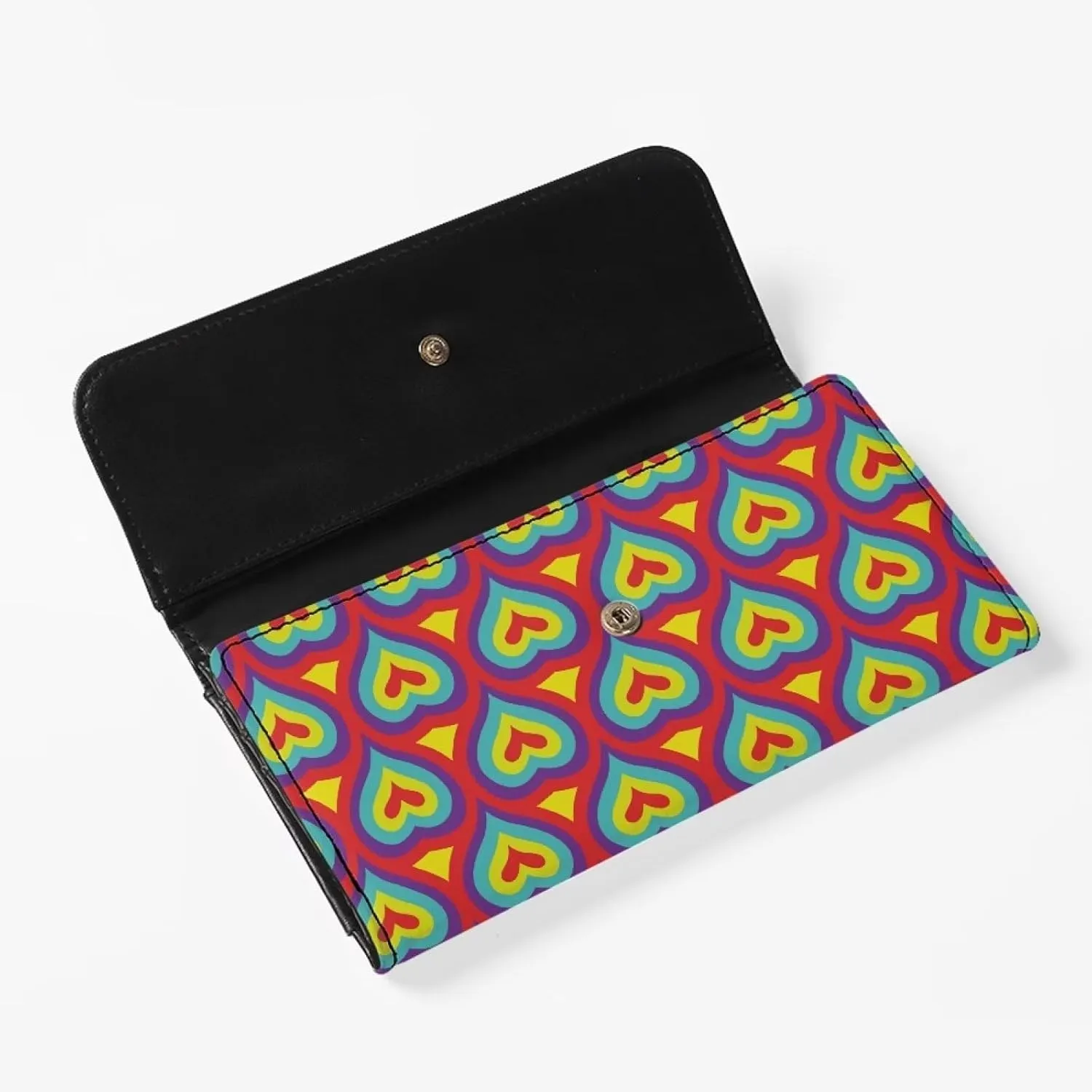 Uasibuni Heart Pattern Cute Wallet for Women Small Wallet for Women RFID Blocking PU Leather Credit Card Holder Organizer Zipper Coin Purse Wallet Women