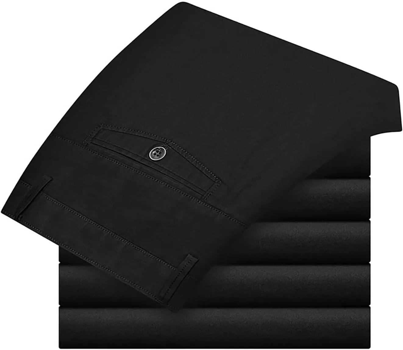 Uillui Dress Pants for Men Business Casual Slim Fit Stretch Slacks Big Tall Chinos Flat Front Flex Golf Straight Long Pants