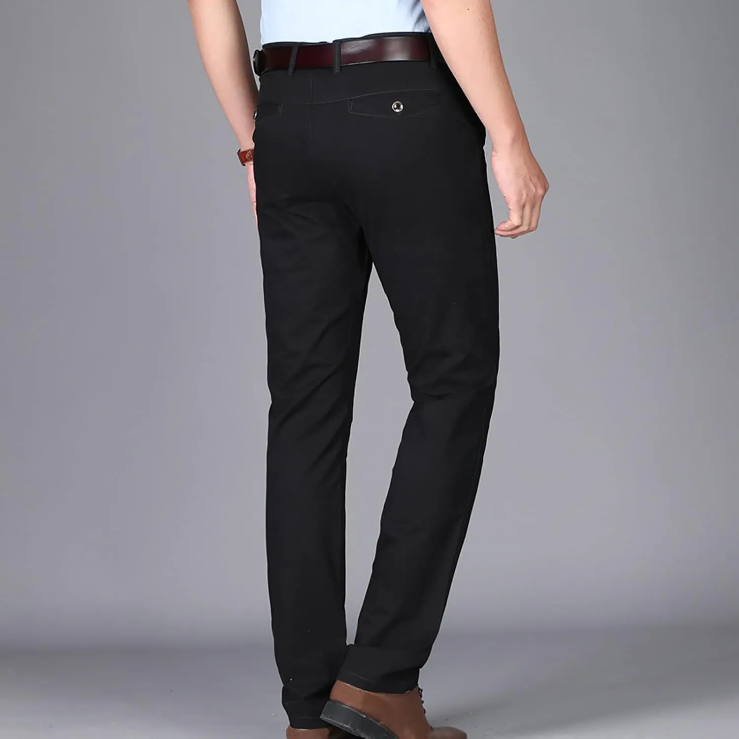 Uillui Dress Pants for Men Business Casual Slim Fit Stretch Slacks Big Tall Chinos Flat Front Flex Golf Straight Long Pants