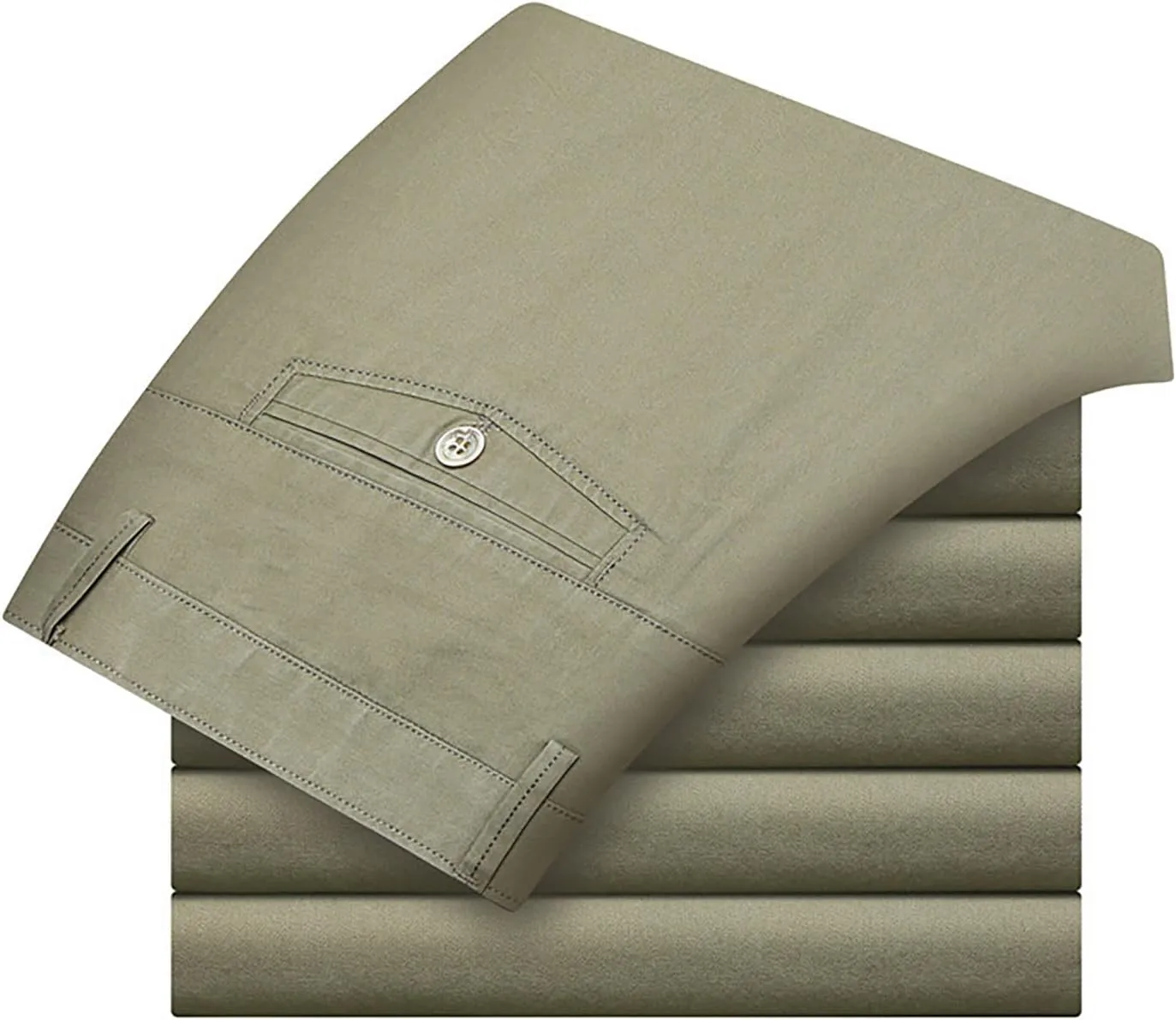 Uillui Dress Pants for Men Business Casual Slim Fit Stretch Slacks Big Tall Chinos Flat Front Flex Golf Straight Long Pants