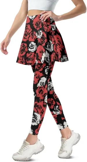 Valentine's Day Tennis Skirts for Women Skirted Legging Golf Shirts Elastic Yoga Running Golf Athletic Skirts