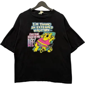 Vintage Funny Comic " I'm Taking an Extended Vacation" Tee