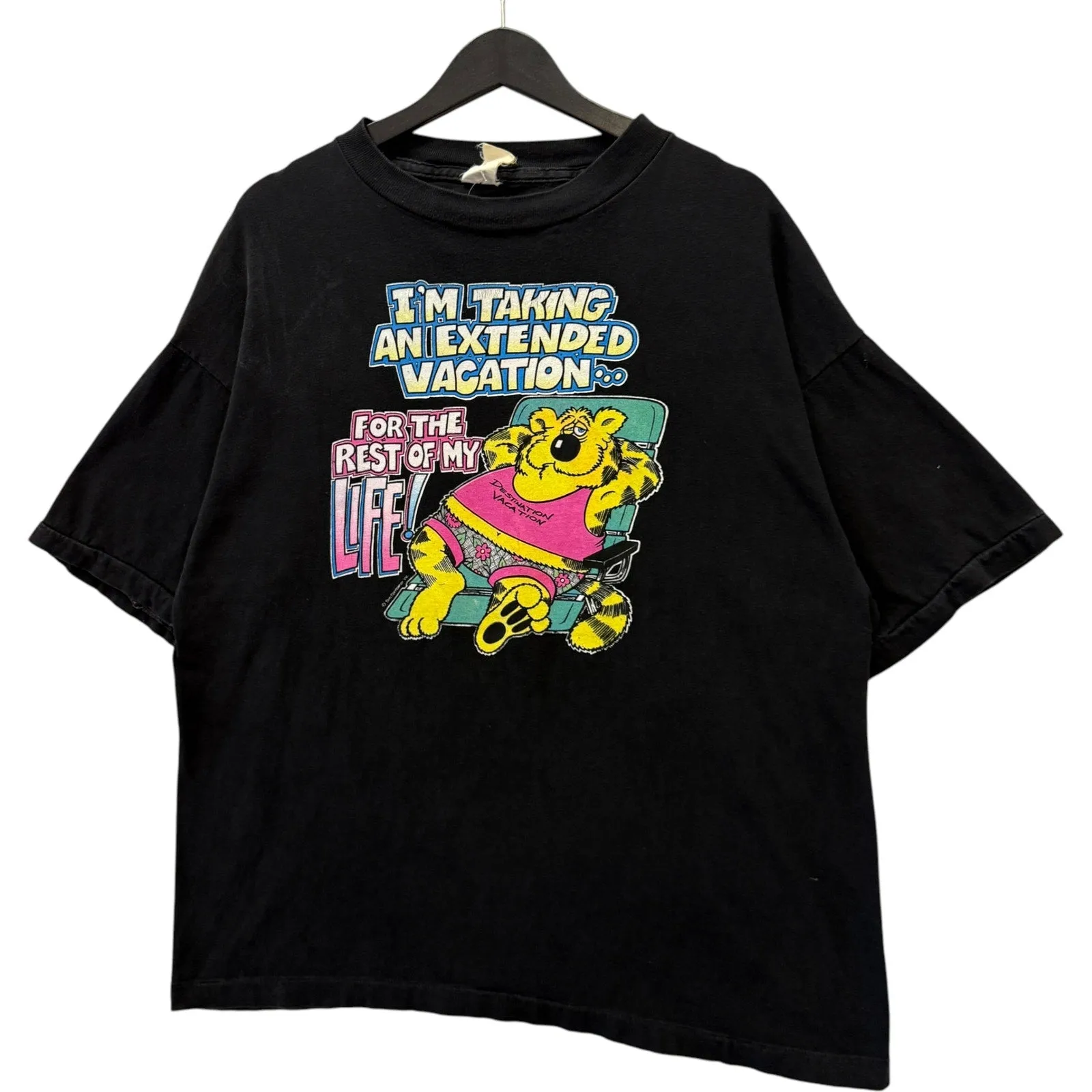 Vintage Funny Comic " I'm Taking an Extended Vacation" Tee