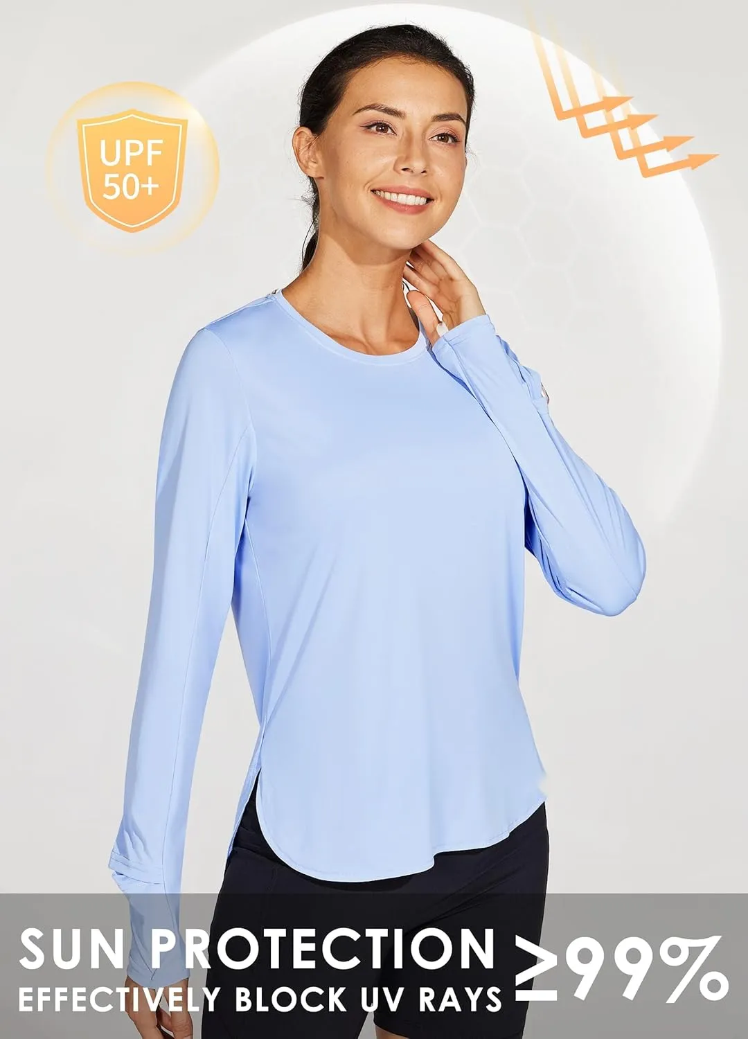 Willit Women's Sun Shirts UPF 50  SPF Long Sleeve Hiking Lightweight Quick Dry UV Protection Outdoor