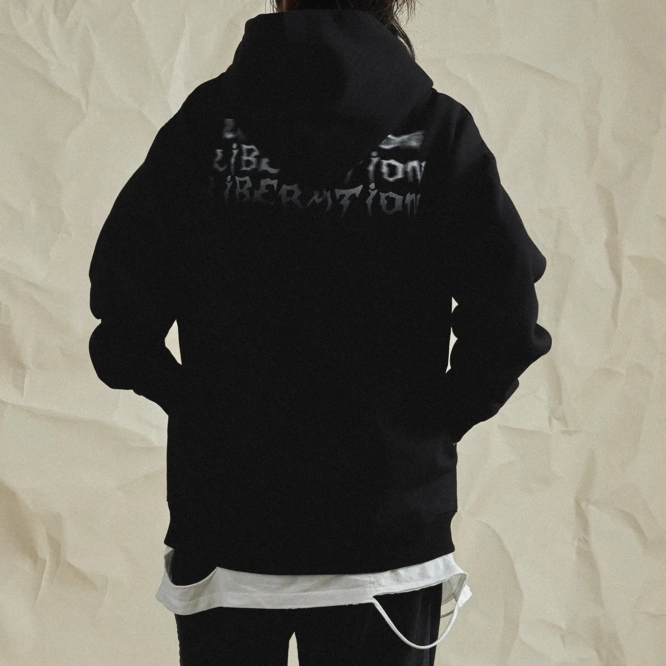 WLS Dark Ghost Fleece Zip Up Hoodie