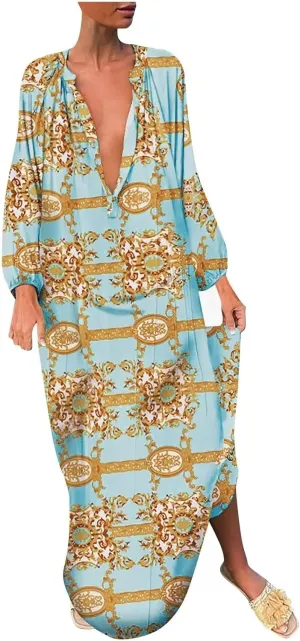 Woman for Teen Girls' Pull On Tops Printed Lantern Sleeve Comfort One Shoulder
