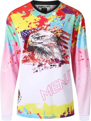 Women Mountain Bike Shirts Long Sleeve Mexico MTB Off-Road Motocross Jersey Quick Dry&Moisture-Wicking