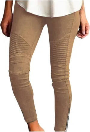 Women Stretch Skinny Pants High Waist Slim Fit Pencil Trouser Fashion Dressy Straight Leg Legging Workout Slacks