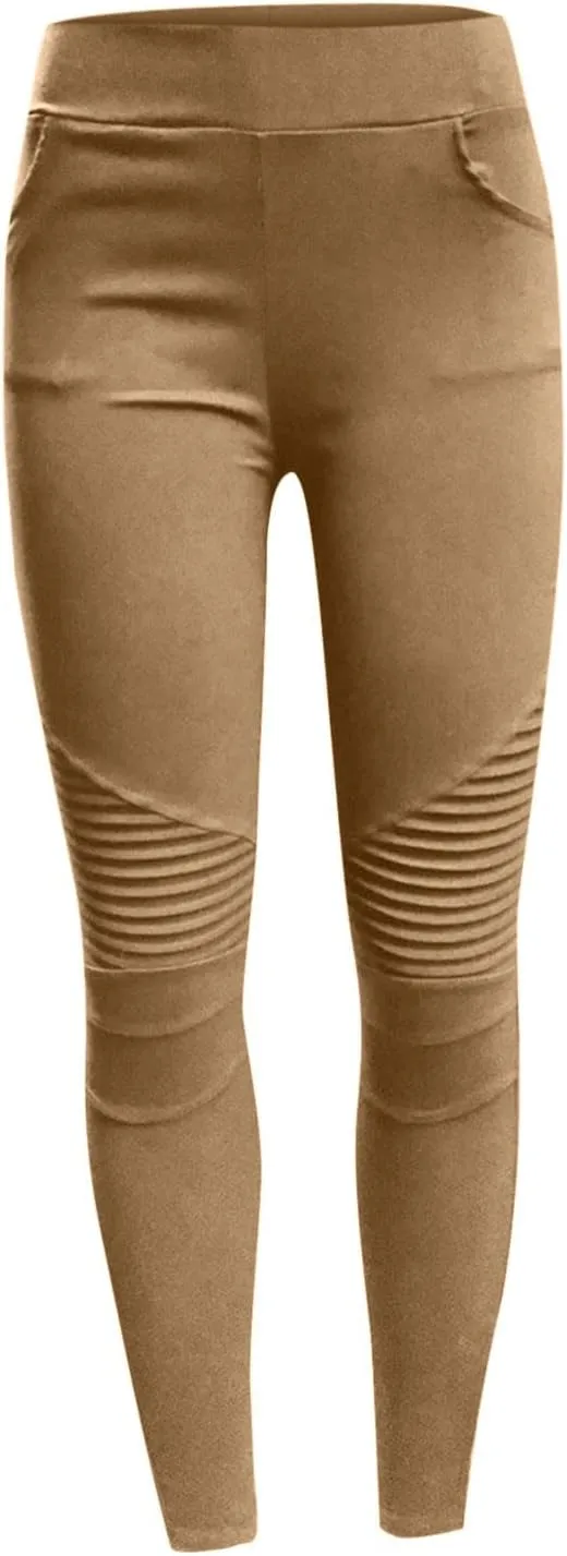 Women Stretch Skinny Pants High Waist Slim Fit Pencil Trouser Fashion Dressy Straight Leg Legging Workout Slacks