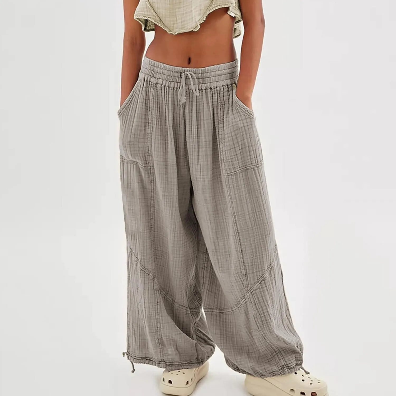 Women Wide Leg Pants for Women High Wasited Baggy Palazzo Pants Palazzo Pants Summer Casual Loose Lounge Pant