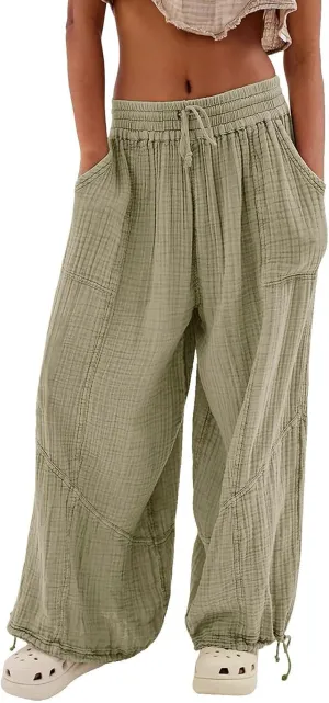 Women Wide Leg Pants for Women High Wasited Baggy Palazzo Pants Palazzo Pants Summer Casual Loose Lounge Pant