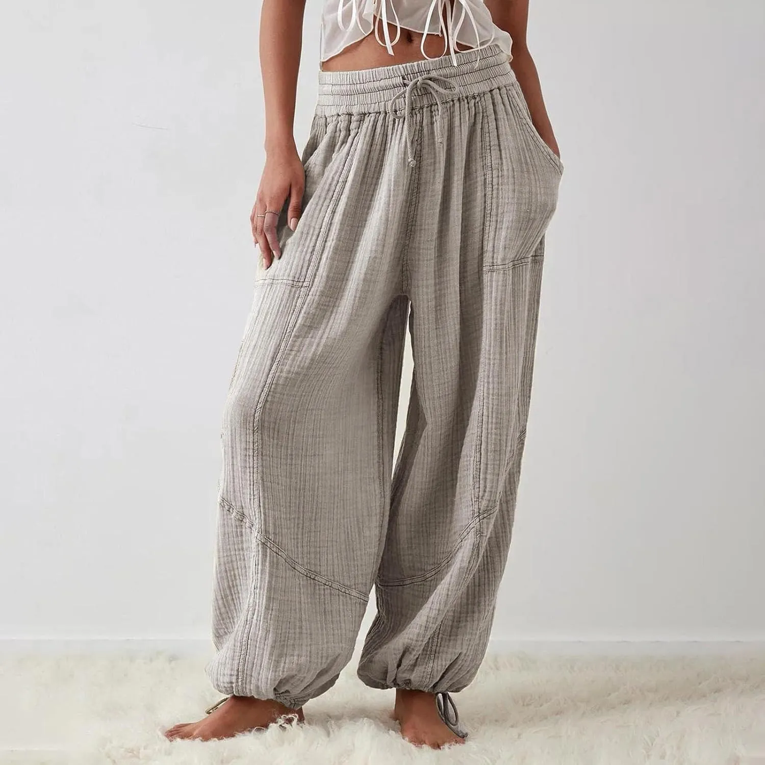 Women Wide Leg Pants for Women High Wasited Baggy Palazzo Pants Palazzo Pants Summer Casual Loose Lounge Pant