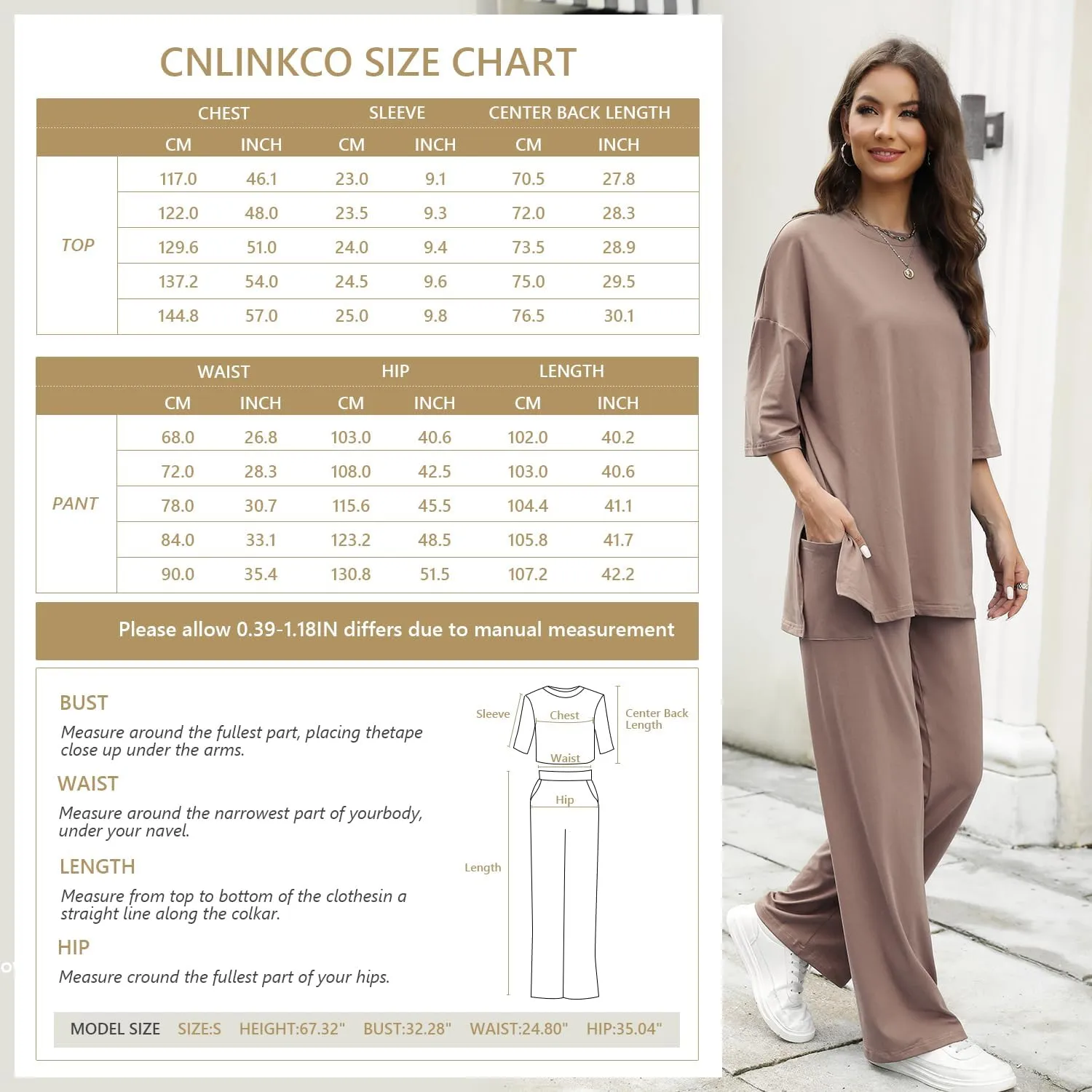 Womens 2 Piece Outfits Short Sleeve Set Wide Leg Pants Casual Trendy Pullover Lounge Set