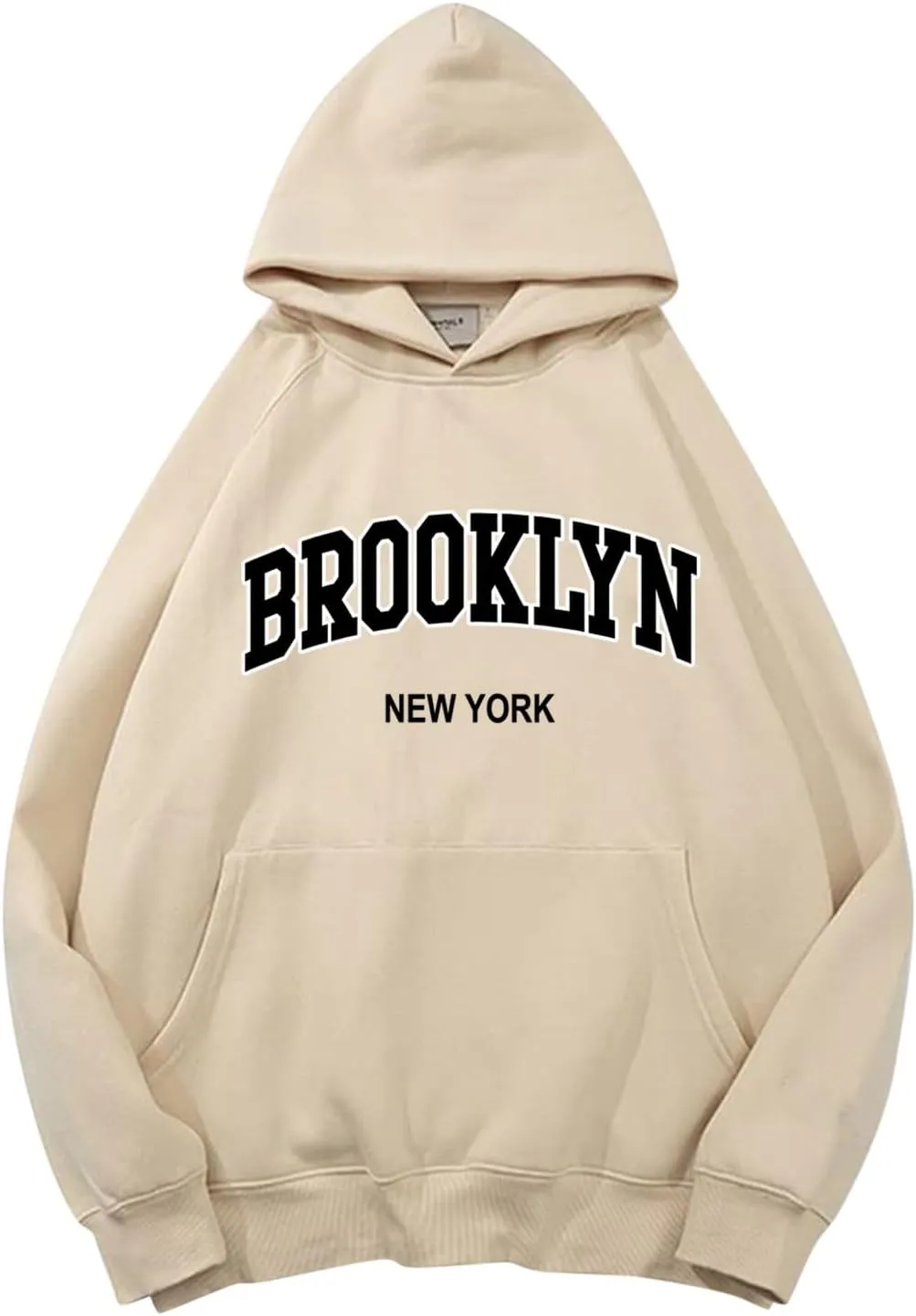 Womens Brooklyn Hoodies Trendy Y2K Oversized Sweatshirt New York Crewneck Long Sleeve Pullover Tops With Pockets
