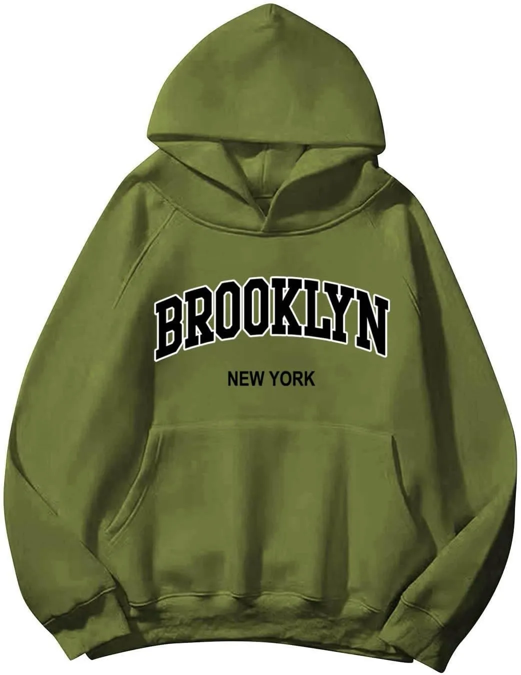 Womens Brooklyn Hoodies Trendy Y2K Oversized Sweatshirt New York Crewneck Long Sleeve Pullover Tops With Pockets