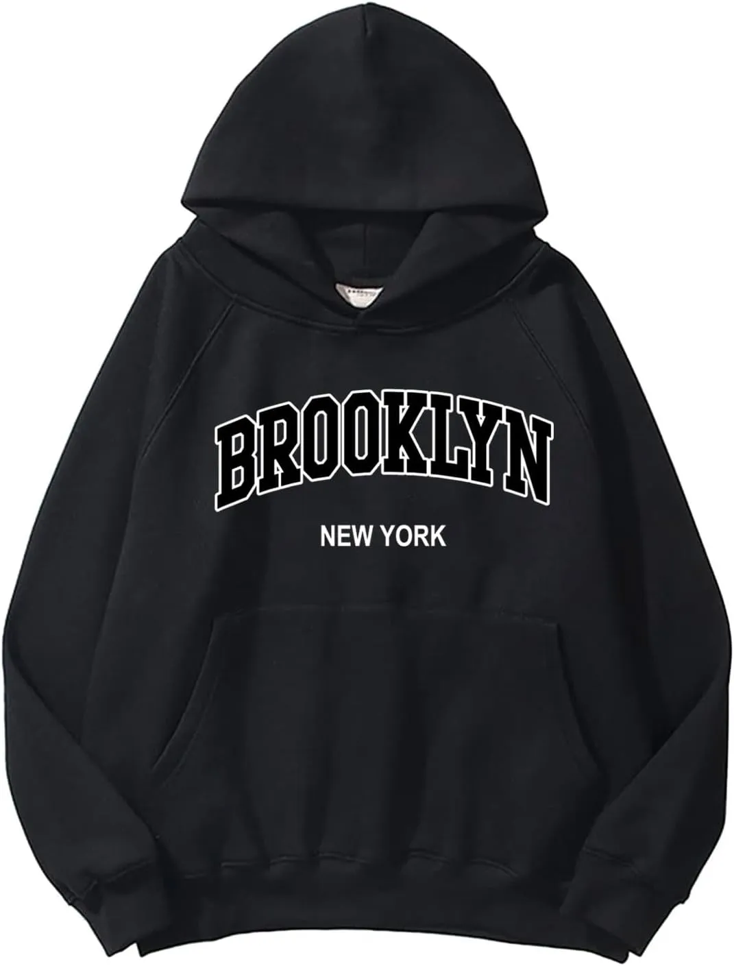 Womens Brooklyn Hoodies Trendy Y2K Oversized Sweatshirt New York Crewneck Long Sleeve Pullover Tops With Pockets