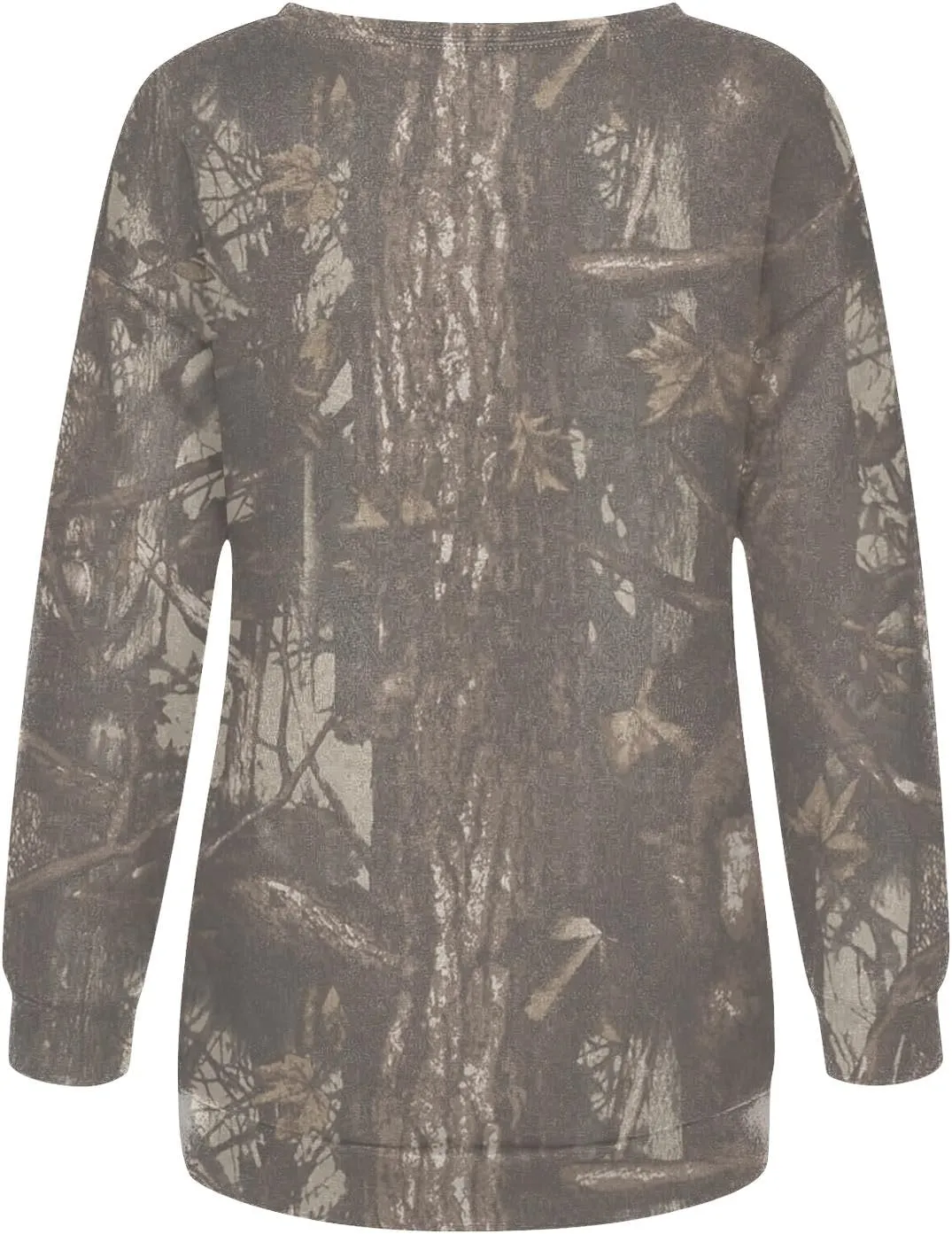 Womens Camo Crewneck Sweatshirt Maple Leaf Print Casual Long Sleeve Trendy Pullover Hoodie Oversized Sweatshirts