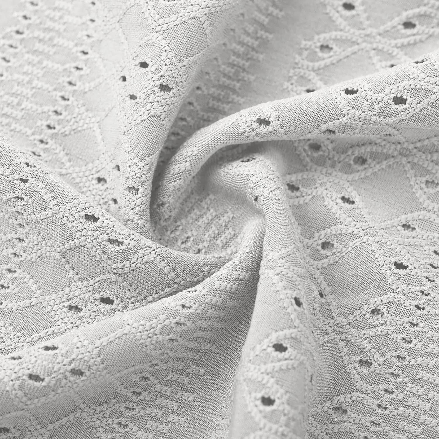 Women's Fashion Eyelet Embroidery Summer Midi Dress, Loose Plus Size Ruffle Short Sleeve Flowy Dresses Casual Comfy