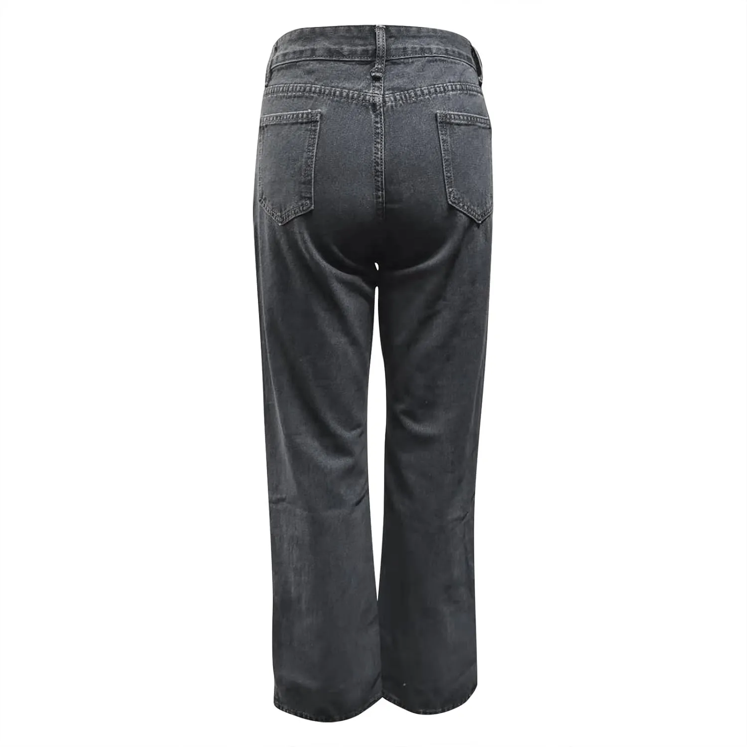 Women's High Waisted Flare Jeans Stretchy Side Split Hem Denim Pants Streetwear Vintage Button Trousers with Pockets